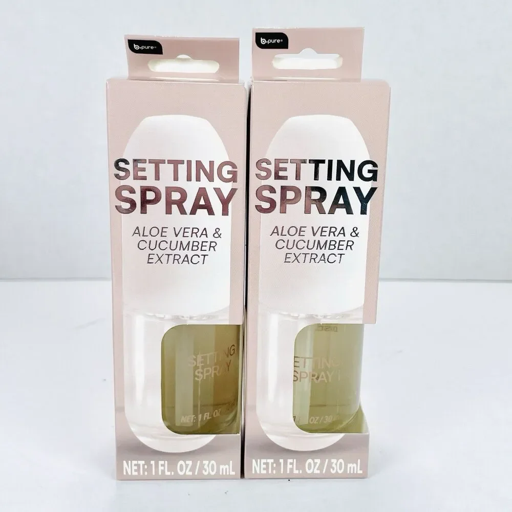 2 Pack B Pure Setting Spray Aloe Vera & Cucumber Extract Matte Finish NEW